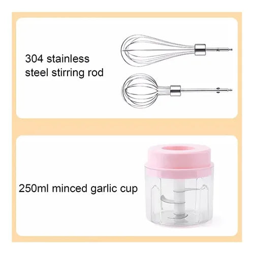 ¡Haz tus recetas más fáciles y rápidas con esta mini batidora eléctrica!